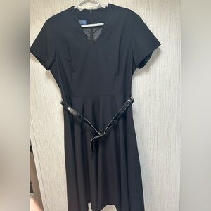 Pendleton Virgin Wool Black Dress with Snake Belt
